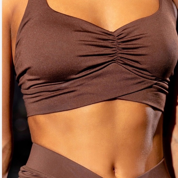 Sommer Ray- Crossover Hem Cinched Front Bra/Workout Top/Bikini-Size Large - Picture 1 of 9